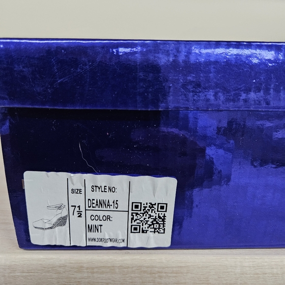 Turquoise Suede Ankle-Strap Espadrille Wedges - Picture 6 of 6